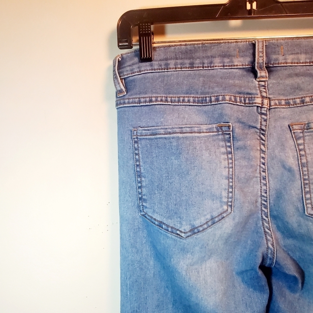 FREE PEOPLE Mid-Rise Flare Stretch Denim Jeans Size 27 Stevie Wash - Picture 6 of 13